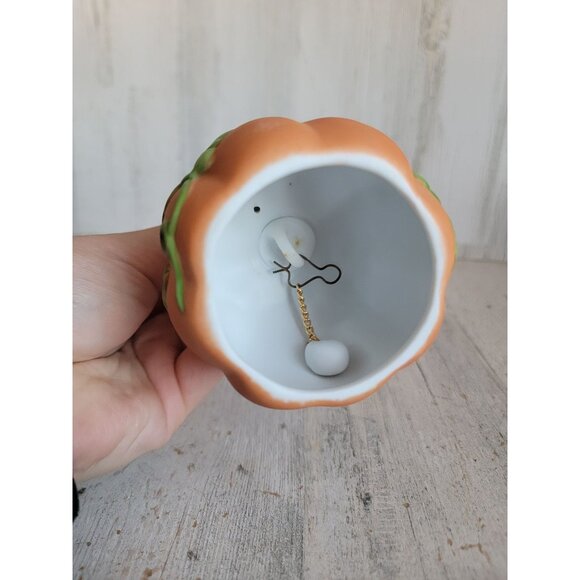 Avon vintage Pilgrim Pumpkin bell Halloween fall home decor - Picture 7 of 8